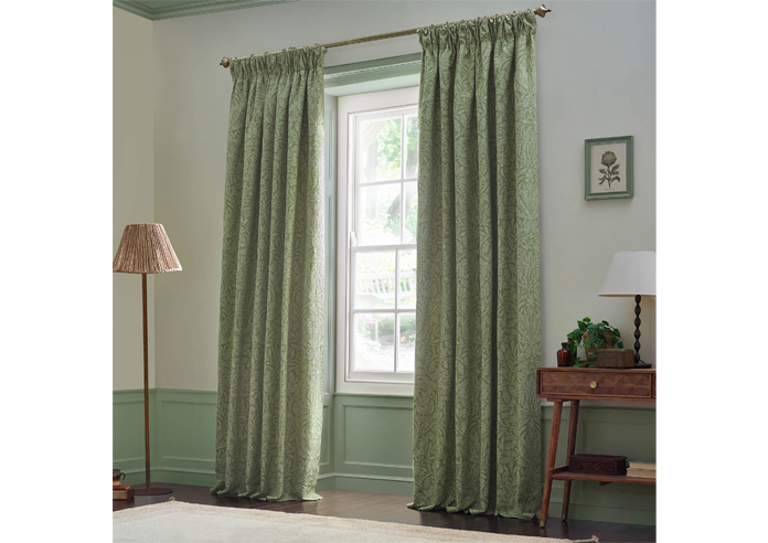Acorn Tonal Pencil Pleat, Sage - Ready Made Curtains - Image 7